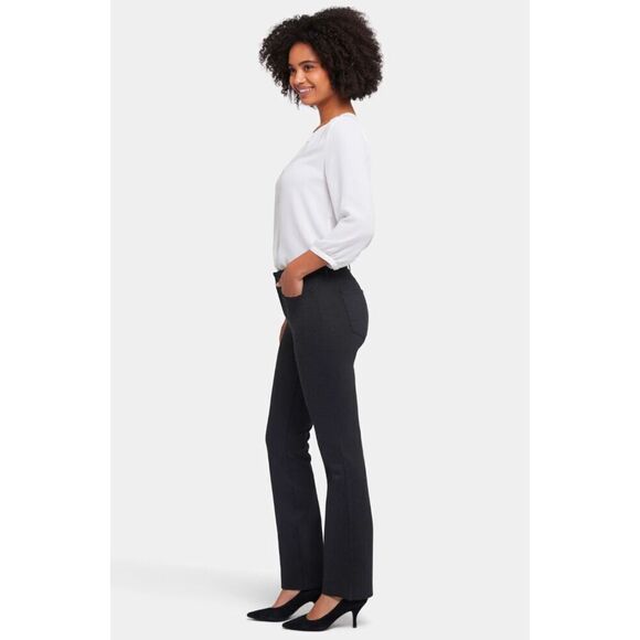 NYDJ Marilyn Straight Sculpt Her Gray Stretch Ponte Knit Cropped Ankle Pants 16 - Picture 2 of 15
